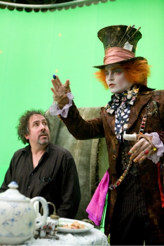 Depp y Burtton en Alice in Wonderland